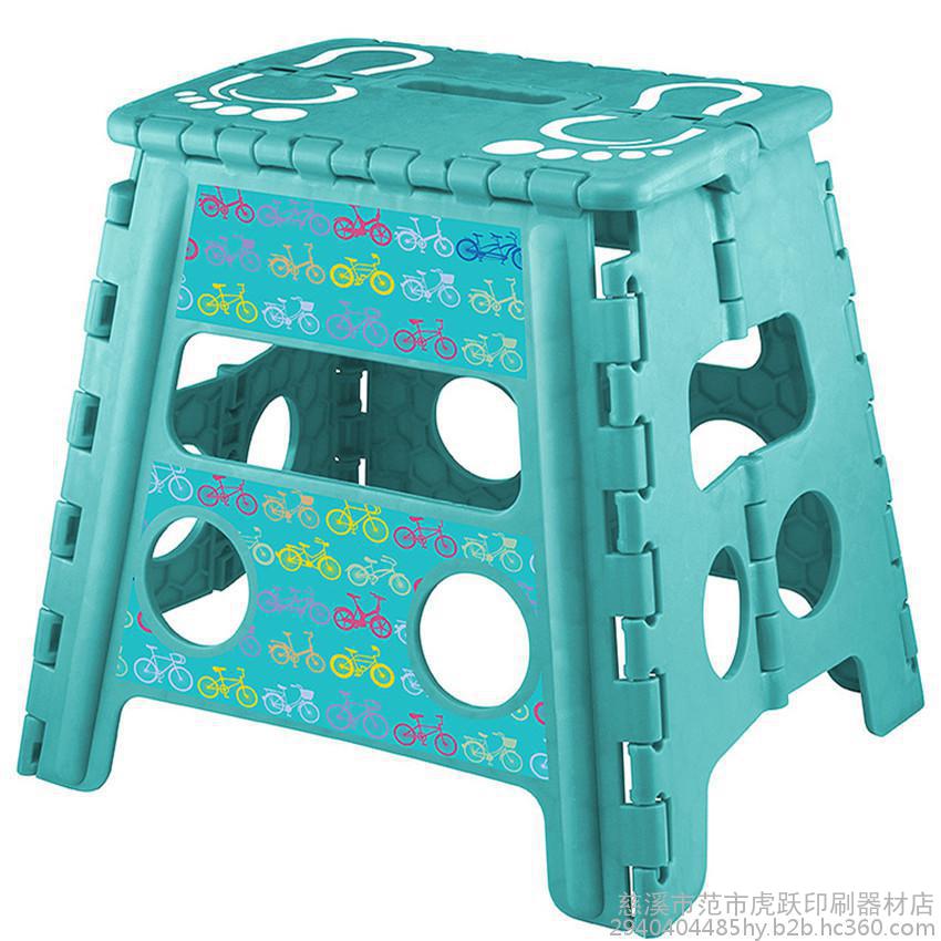 供应新款PP料13inch塑料折叠凳热转印花膜图片_高清图_细节图-慈溪市范市虎跃印刷器材店 -